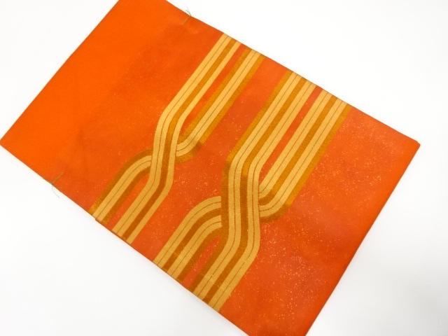 JAPANESE NAGOYA OBI / UNUSED / WOVEN ABSTRACT STRIPE